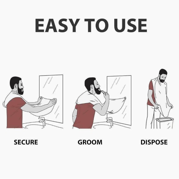 NEW Men’s Beard Bib Beard Apron for Men Beard Catcher - Picture 2 of 11